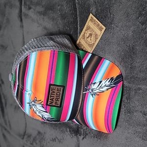 Native Pride Bright Color Feather Cap Breathable Mesh